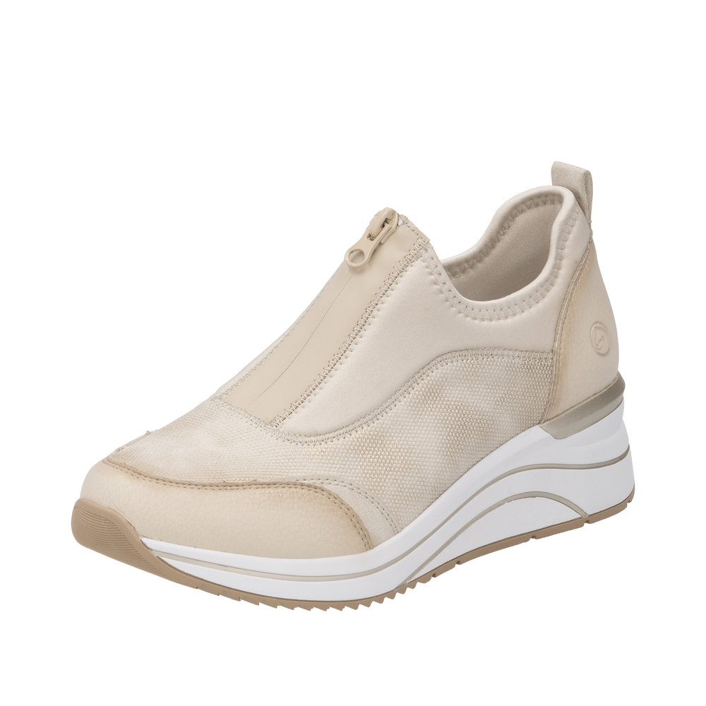 REMONTE Damen Sneaker beige gold D0T08-61 vegan