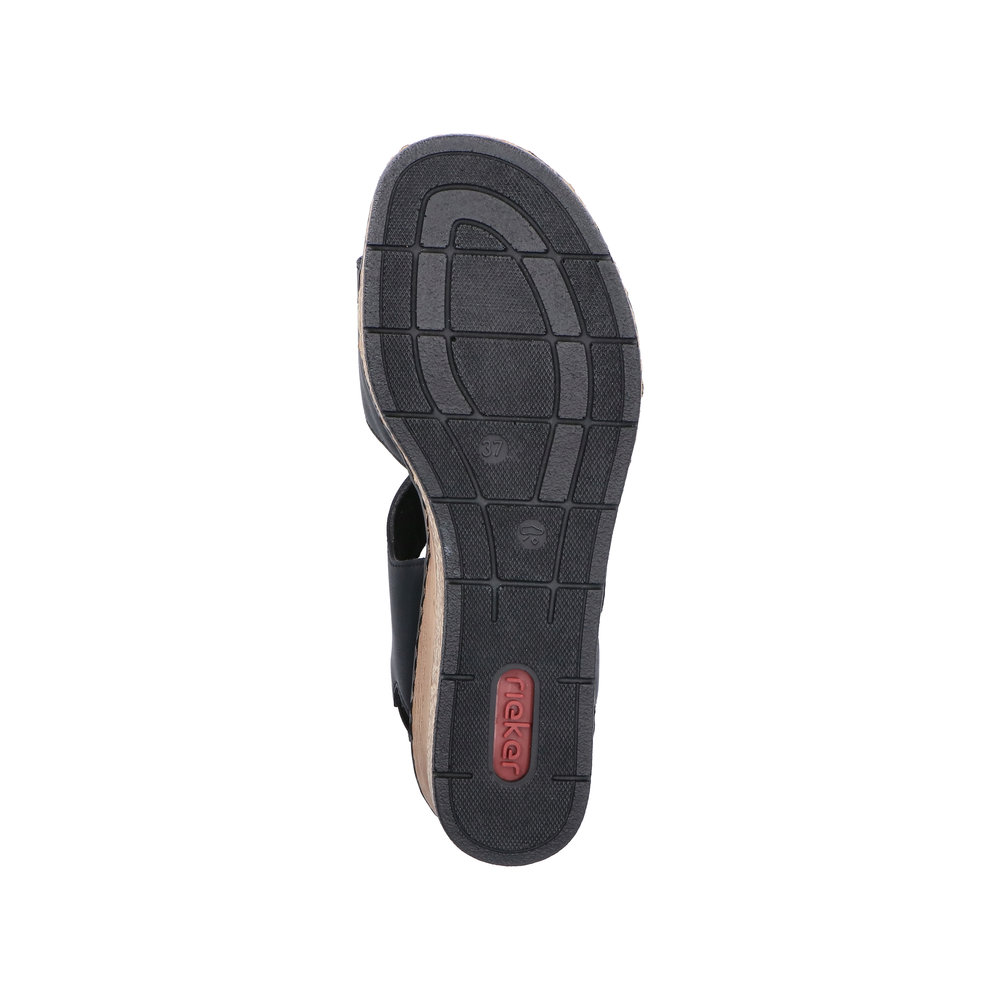 RIEKER Damen Sandale schwarz 63781-00 Keilabsatz RIEKER Damen Sandale schwarz 63781-00 Keilabsatz