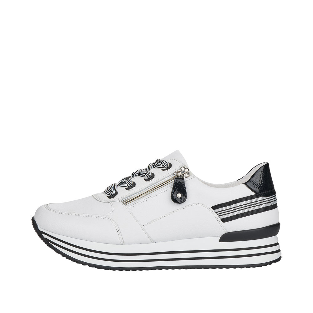 REMONTE Damen Sneaker weiß schwarz D1312-80 REMONTE Damen Sneaker weiß schwarz D1312-80