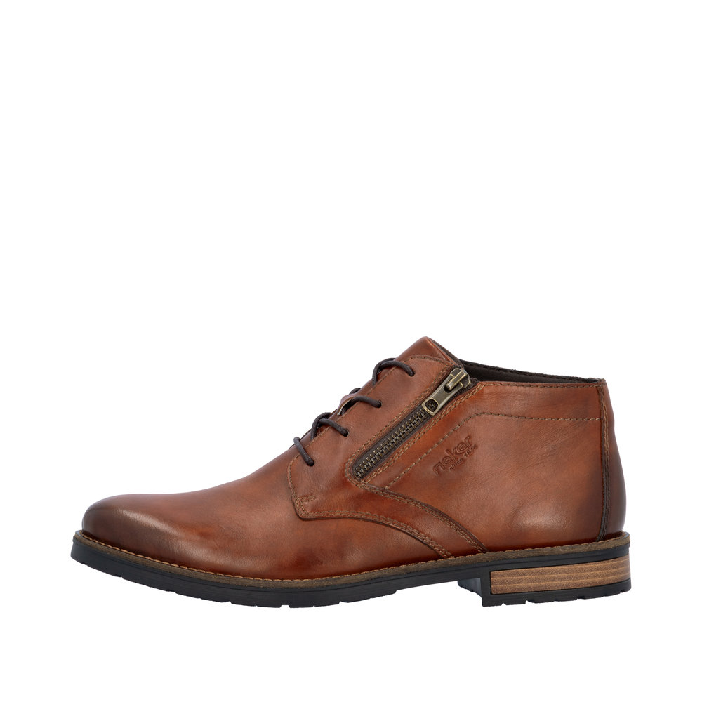 RIEKER Herren Halbschuh Stiefelette cognac 14609-24 echt Leder