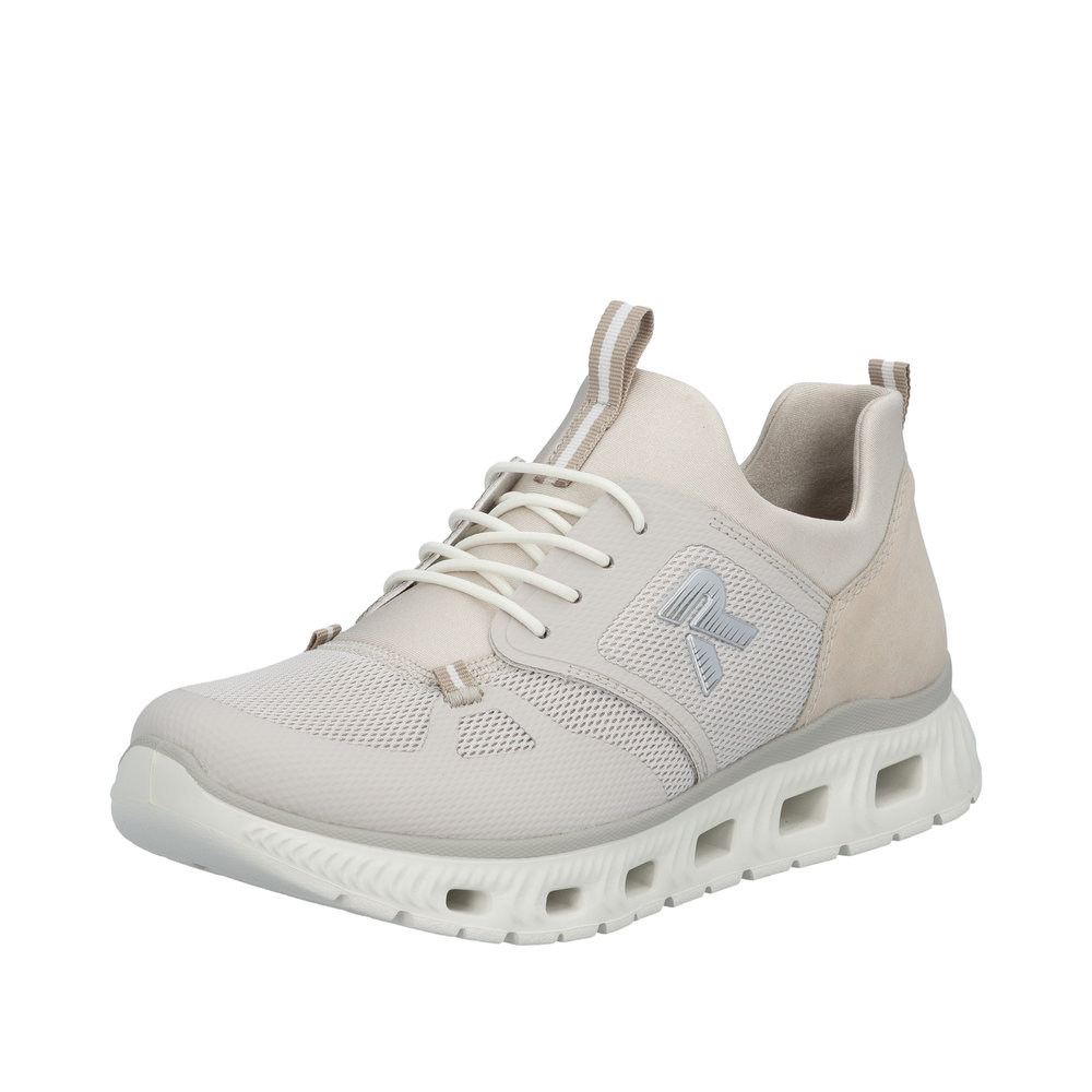 RIEKER Damen Sneaker beige M6078-60 Gummizug sehr leicht