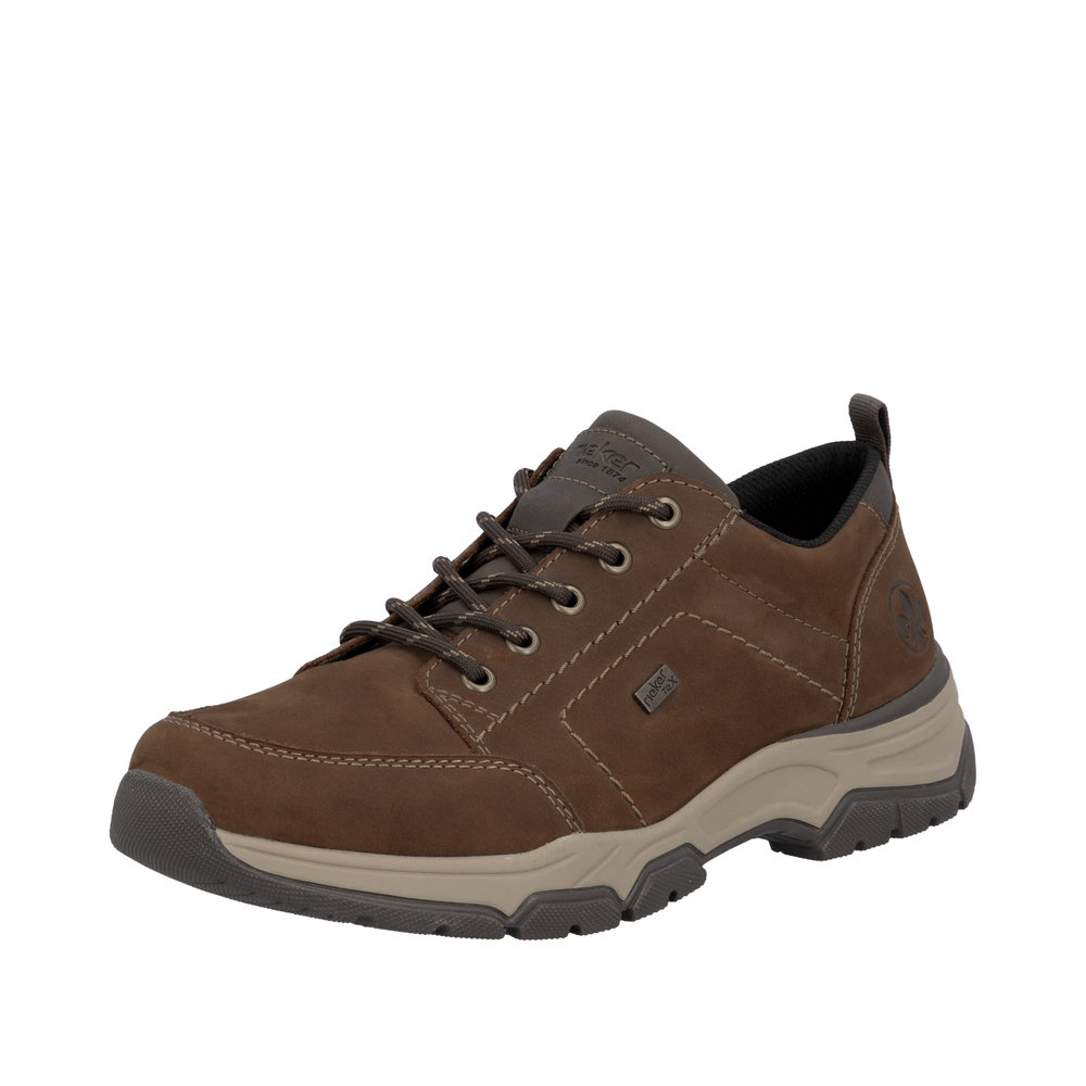 RIEKER Herren Halbschuh braun 11222-22 Leder und TEX