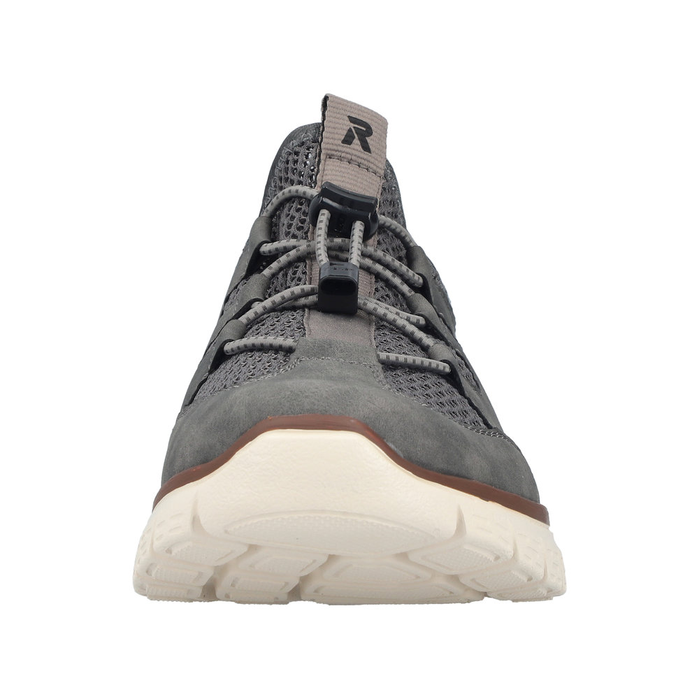 RIEKER Herren Sneaker Slipper grau B6678-45 extra leicht & luftig