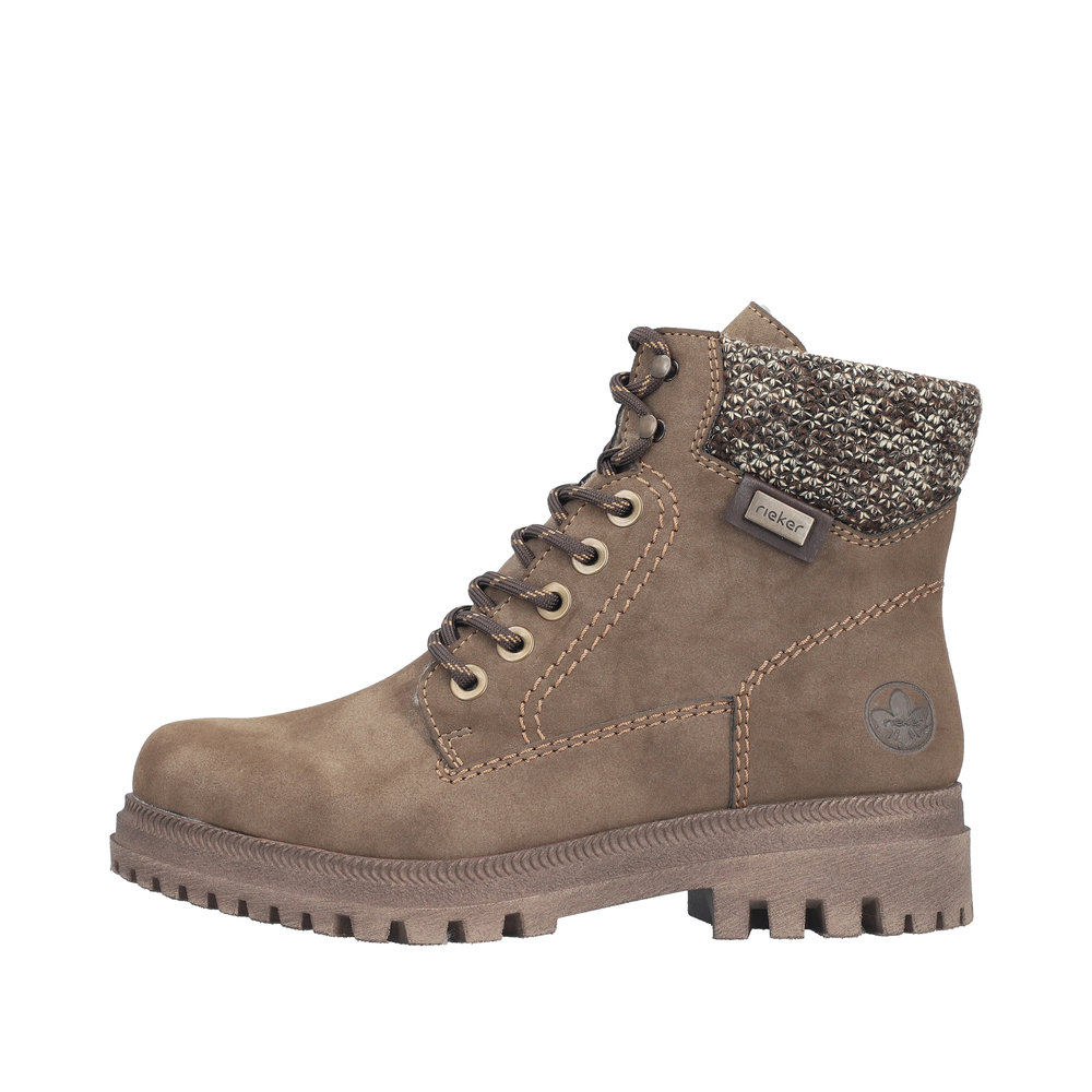 RIEKER Damen Stiefelette Boots braun Y7621-25 Biker-Style