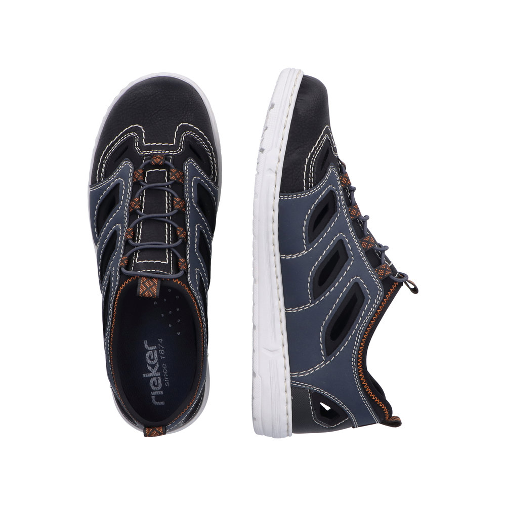 RIEKER Herren Sneaker Slipper blau 08665-14 luftig leicht