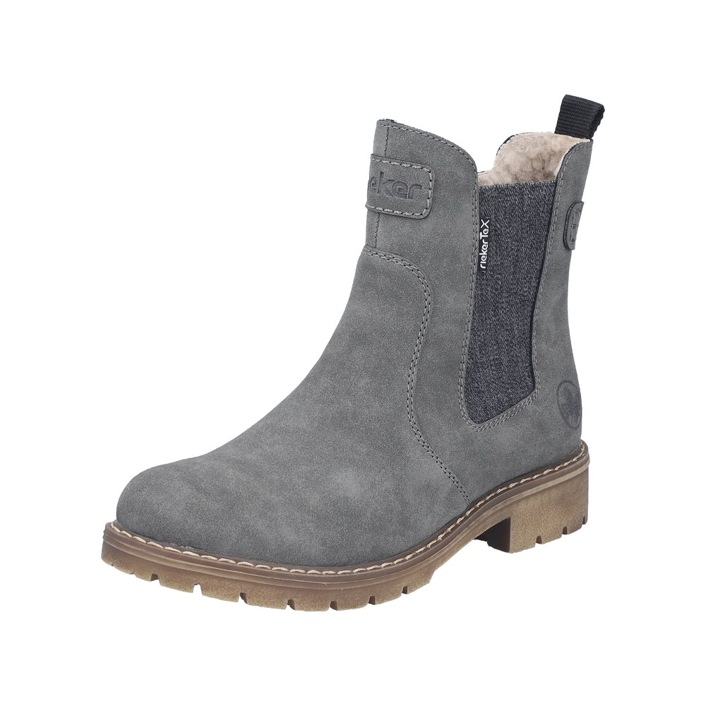RIEKER Damen Stiefelette Chelsea Boots grau Y9160-45 mit TEX RIEKER Damen Stiefelette Chelsea Boots grau Y9160-45 mit TEX