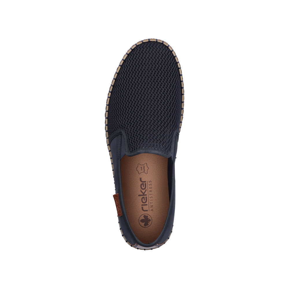 RIEKER Herren Slipper blau B5265-14 luftig