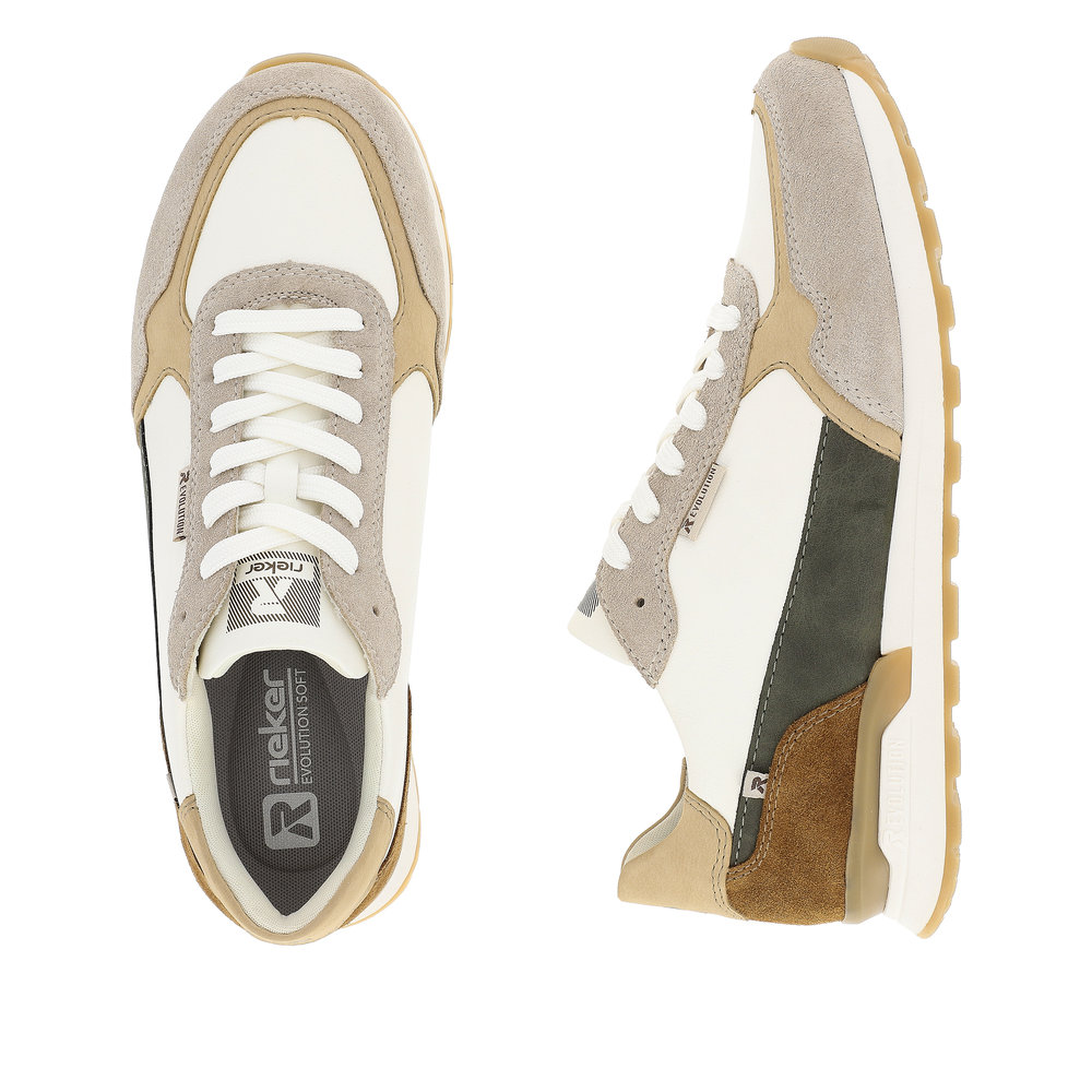 RIEKER REVOLUTION Herren Sneaker weiß beige U0307-80