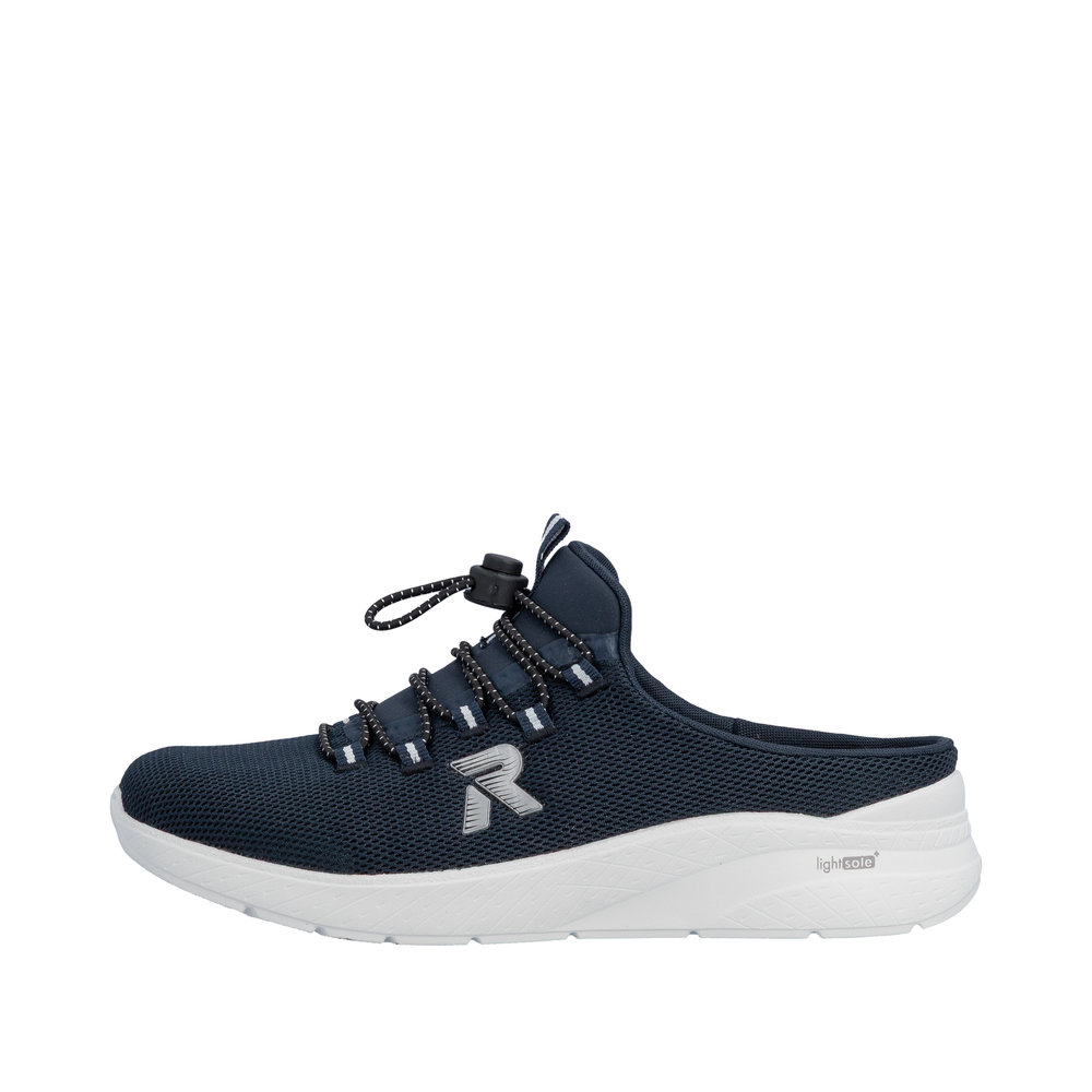 RIEKER Damen Sabot Slipper blau M8558-14 lose Einlage