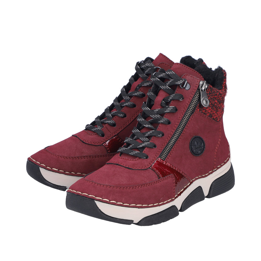 RIEKER Damen Stiefelette rot 45960-35 sportlich