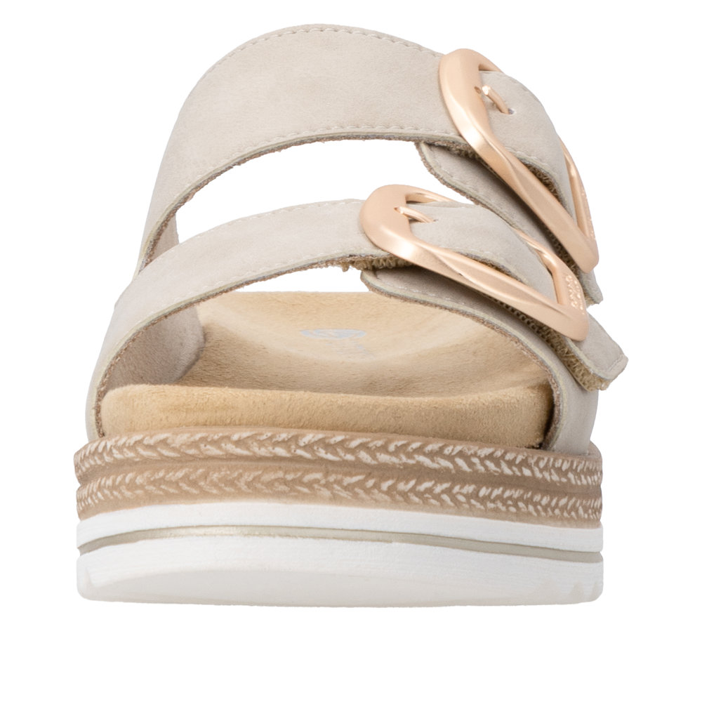 REMONTE Damen Pantolette beige D0Q66-62 lose Einlage