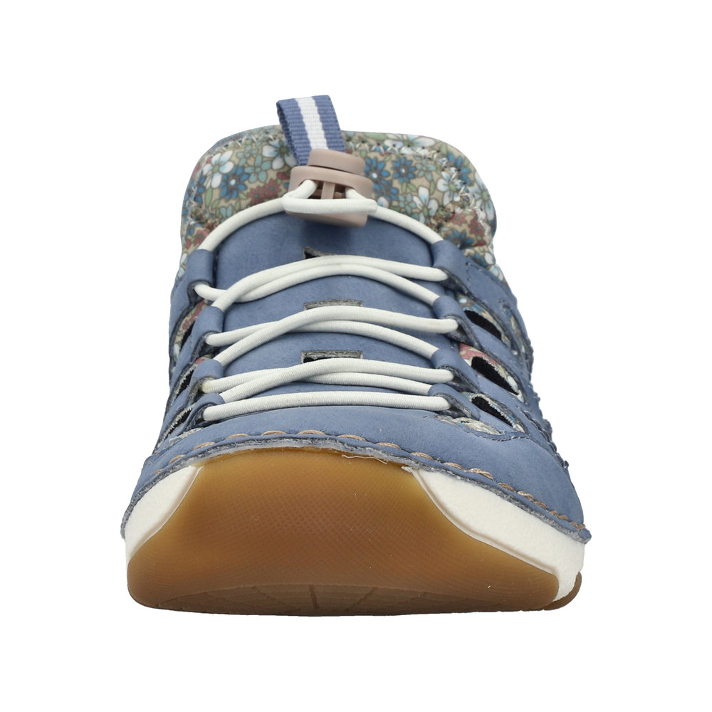 RIEKER Damen Sneaker Slipper blau 55956-10 luftig