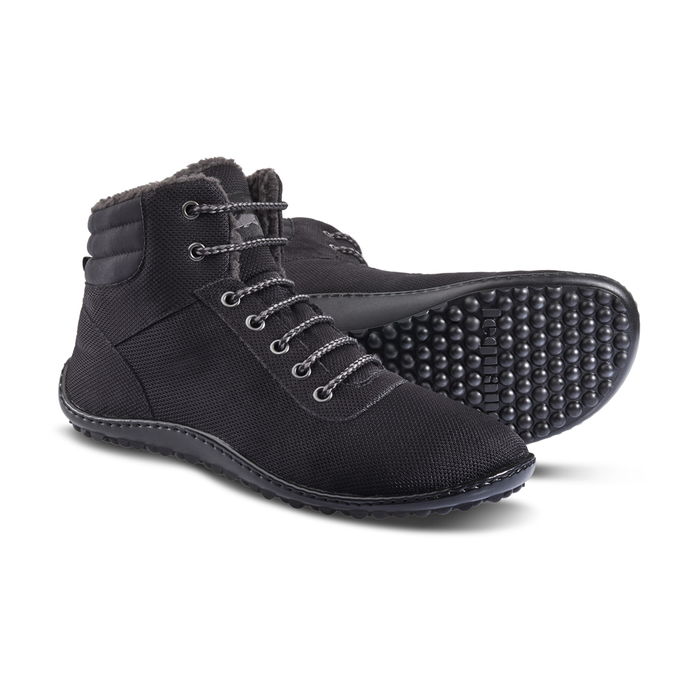 LEGUANO Kosmo schwarz Barfußschuhe warm