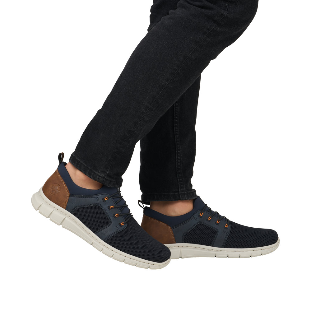 RIEKER Herren Sneaker Slipper blau B7796-14