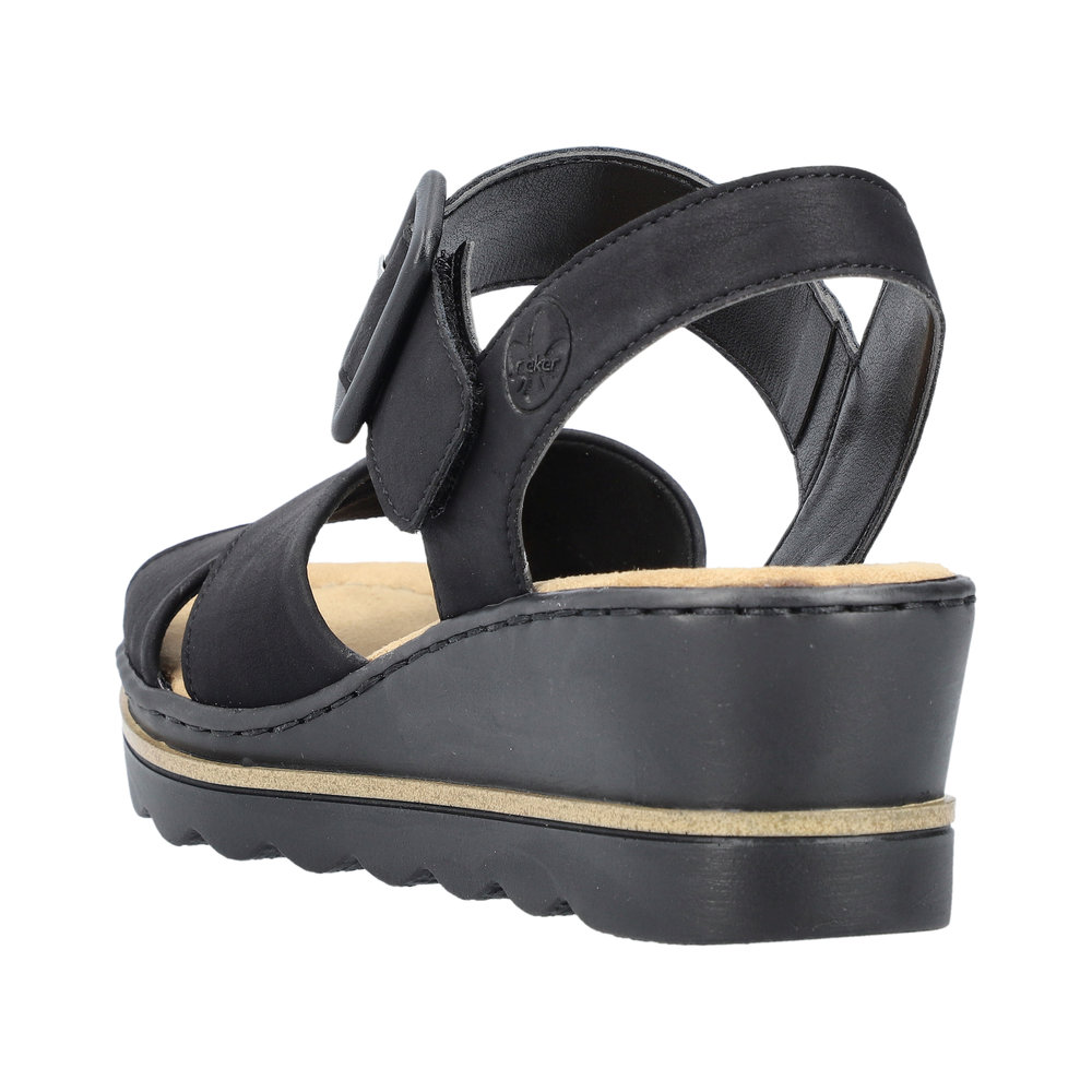 RIEKER Damen Sandalette schwarz 67463-00