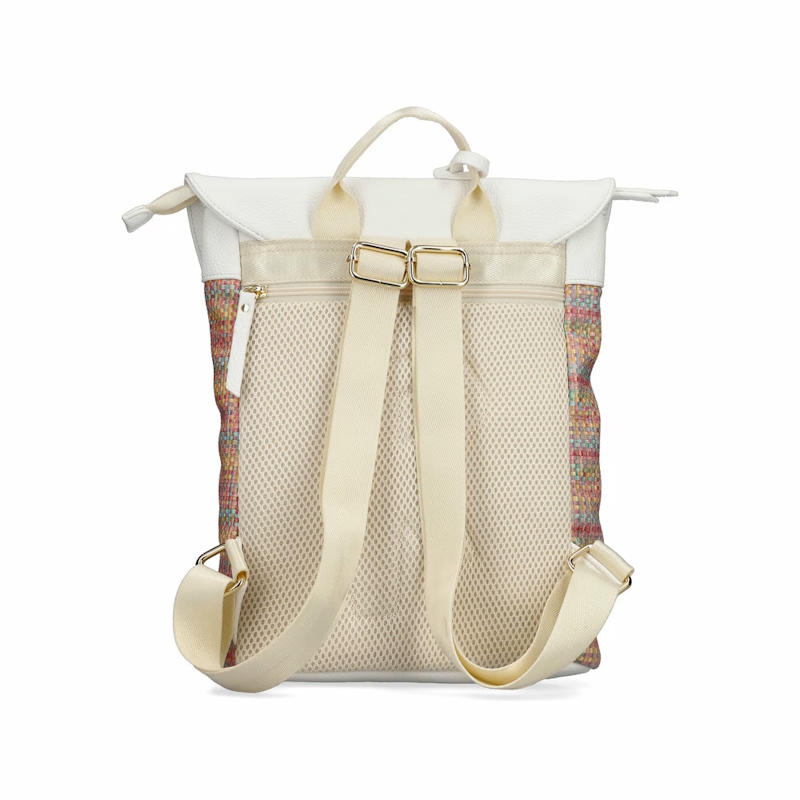 RIEKER Damen Tasche Rucksack beige bunt H1386-90