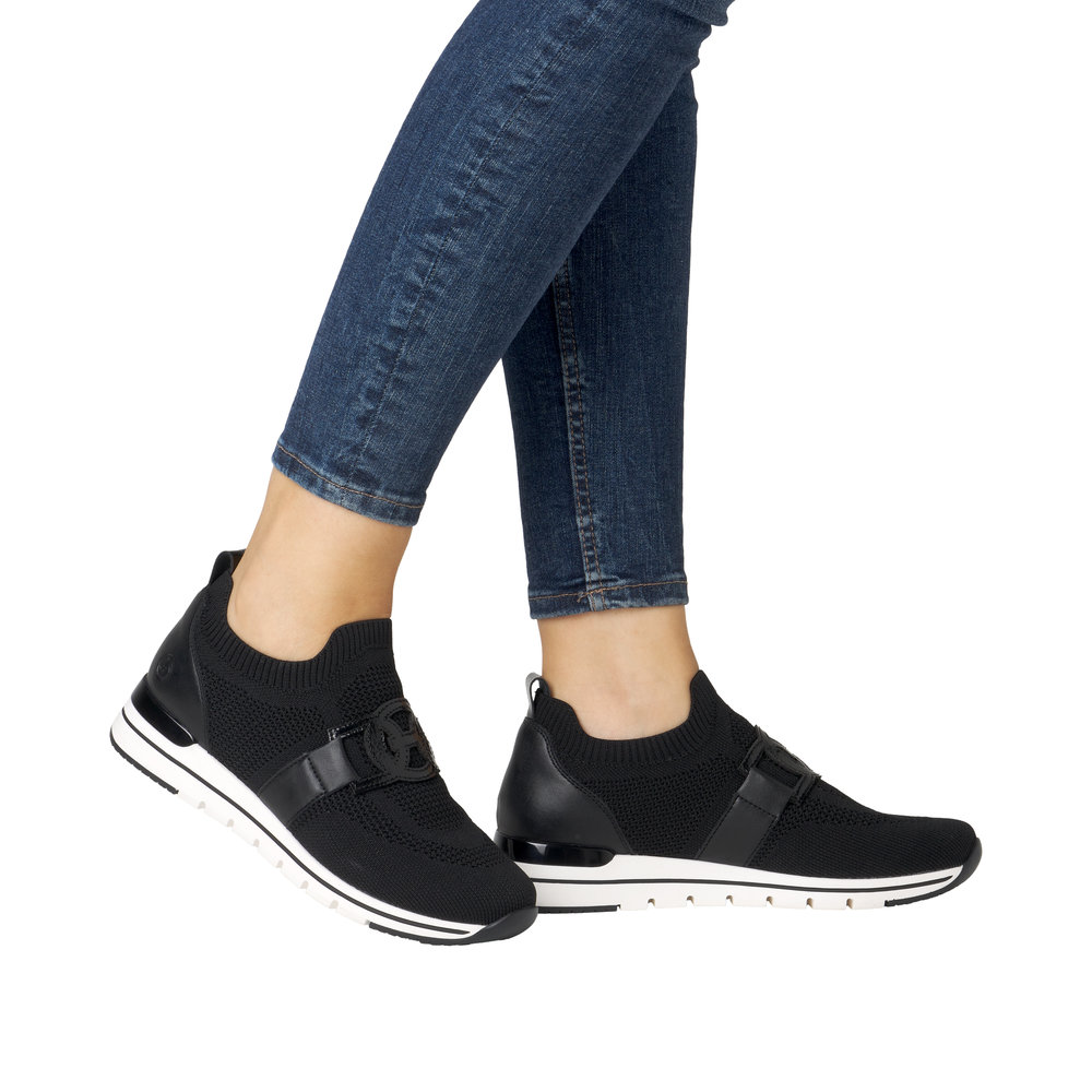 REMONTE Damen Sneaker Slipper schwarz R6713-00