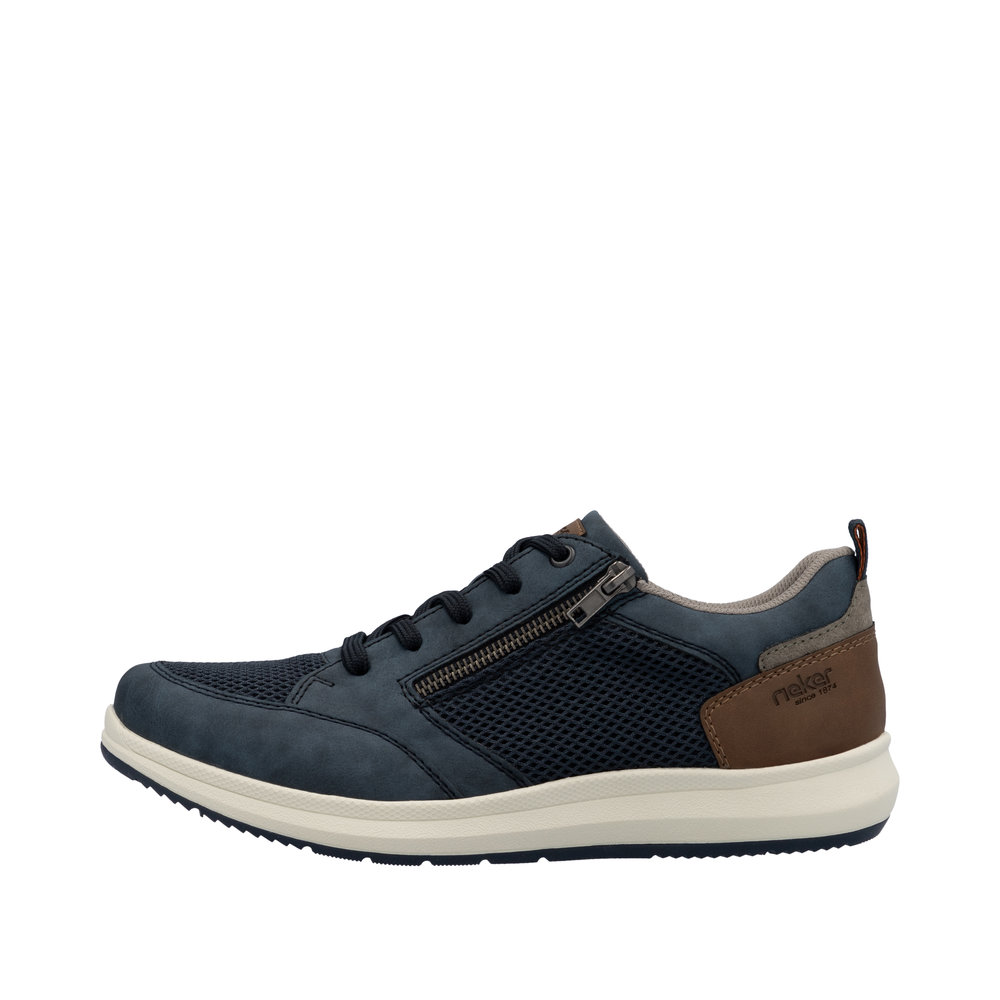 RIEKER Herren Sneaker blau 16901-14 Freizeitschuh