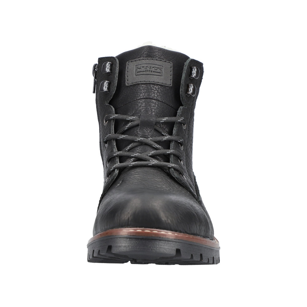 RIEKER Herren Stiefelette schwarz F3600-00 mit Schurwolle