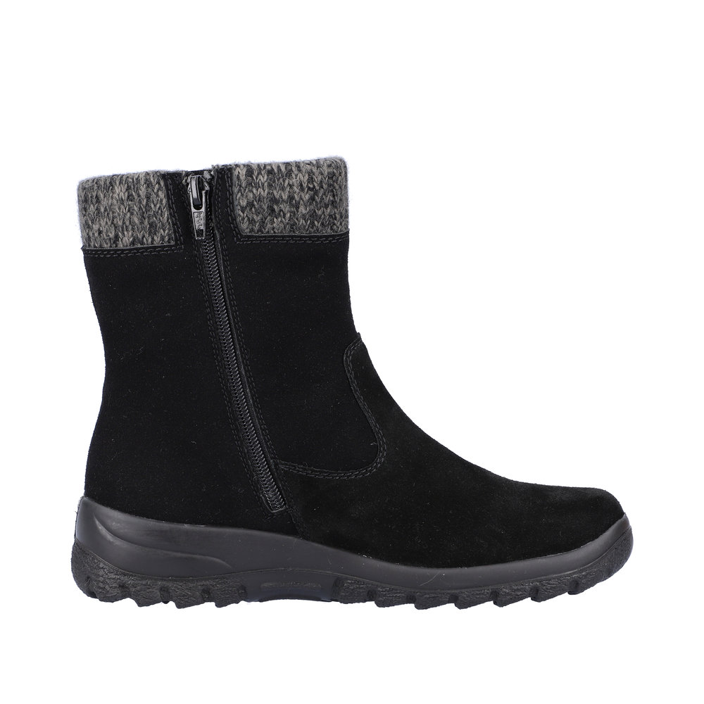 RIEKER Damen Stiefelette schwarz L7165-00 echt Leder
