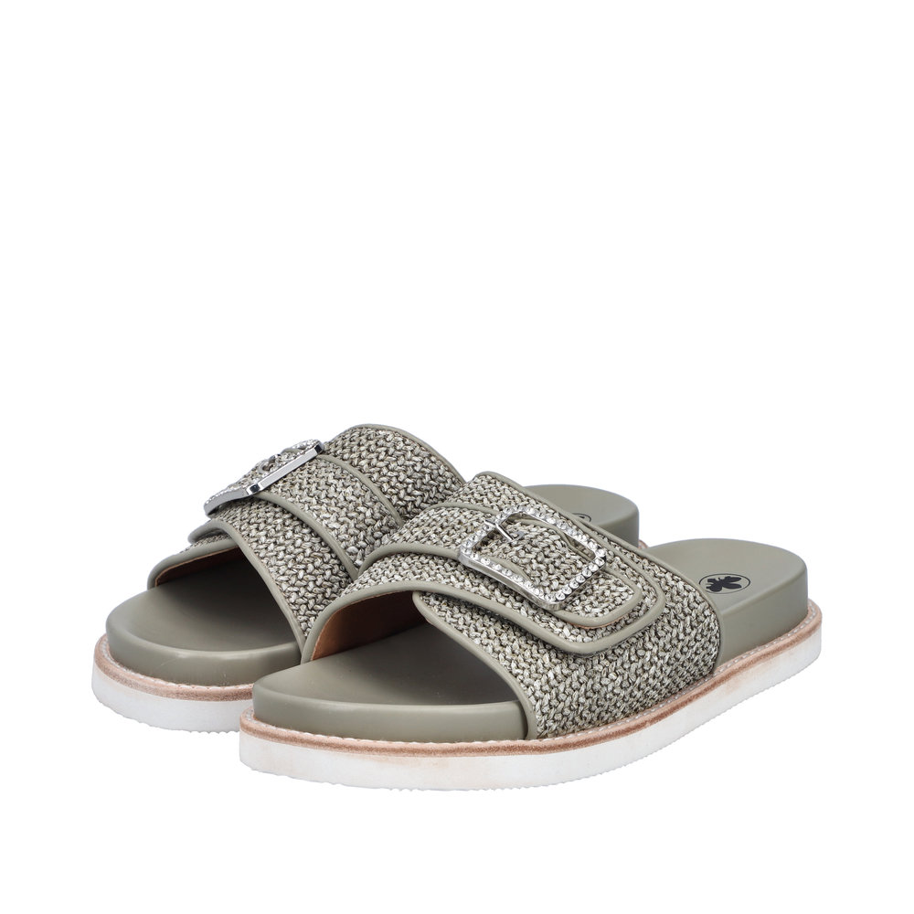RIEKER Damen Pantolette olivgrün V9582-52