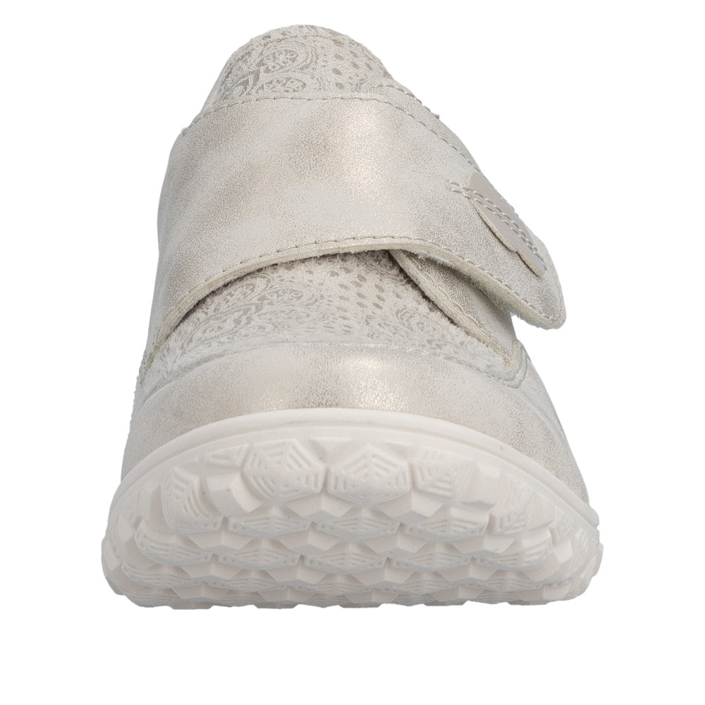 RIEKER Damen Halbschuh Klettverschluss beige 59552-62