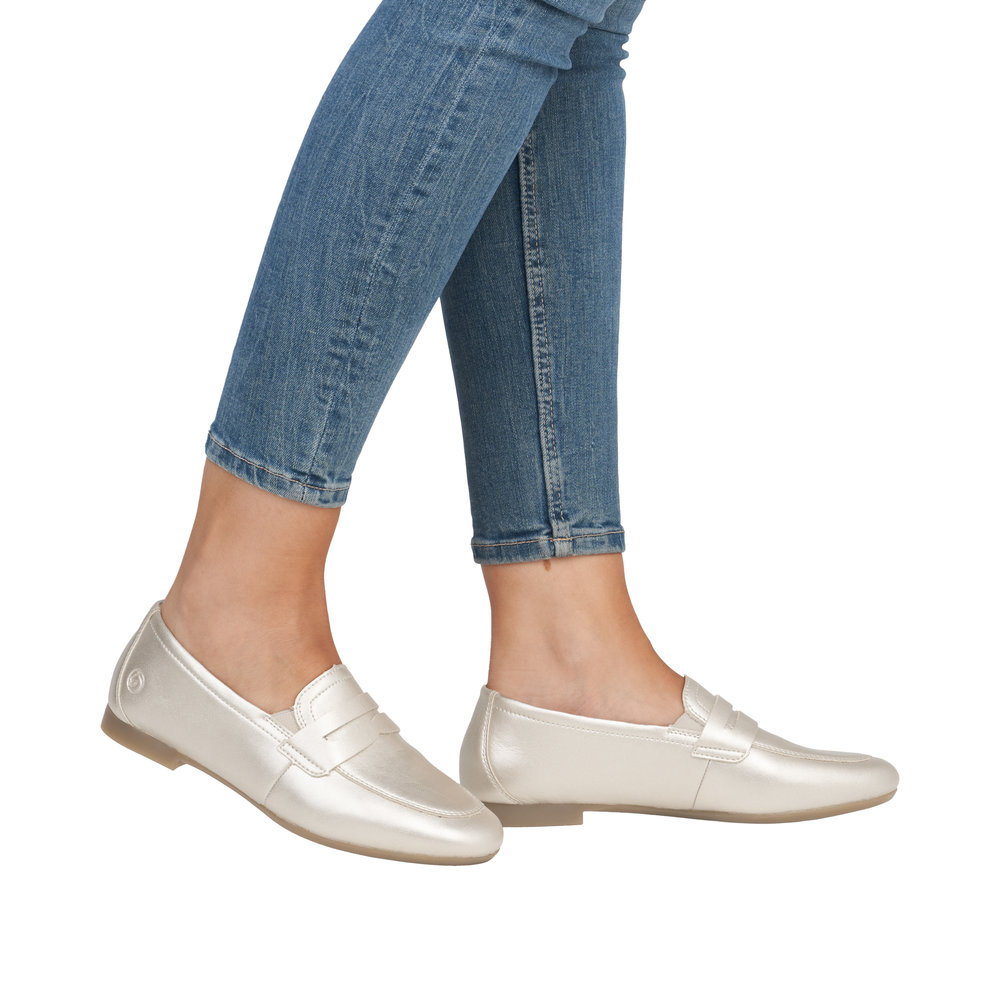 REMONTE Damen Loafer gold D0K02-90 glänzend