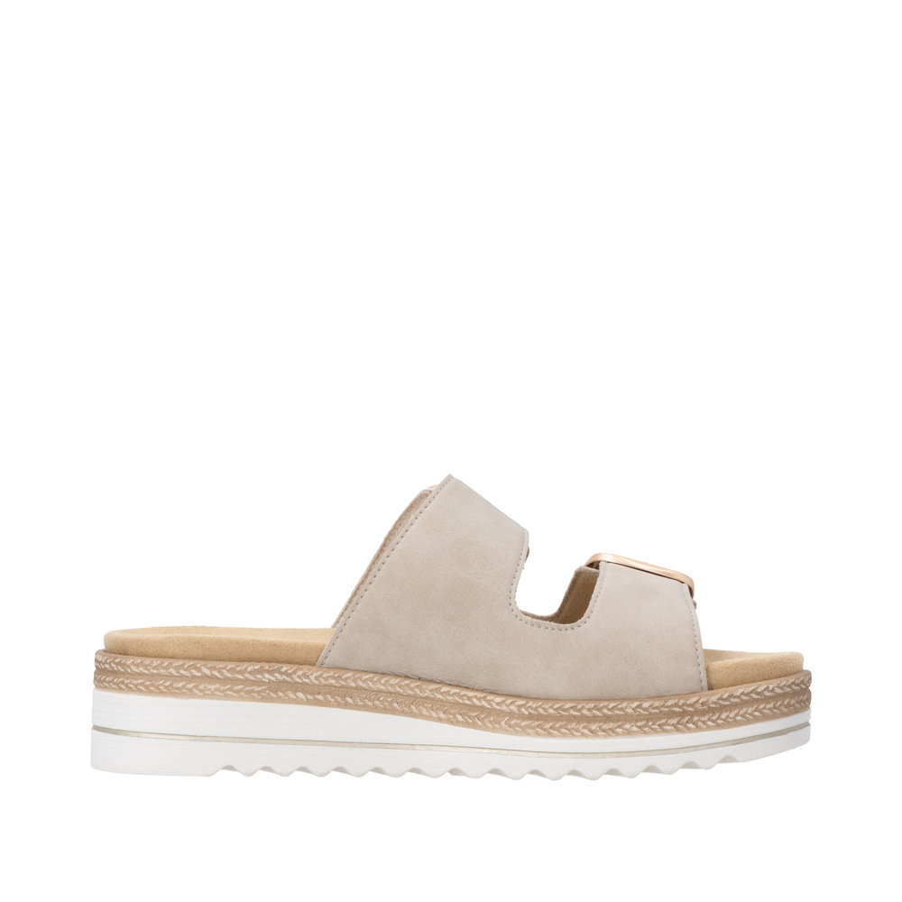 REMONTE Damen Pantolette beige D0Q66-62 lose Einlage