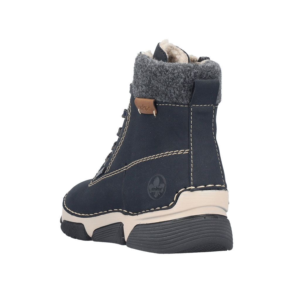RIEKER Damen Stiefelette blau 45925-14 mit TEX