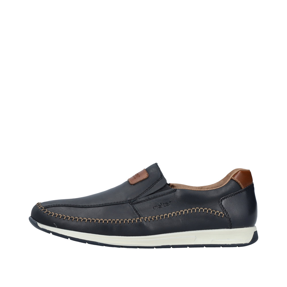 RIEKER Herren Slipper blau 11962-14 echt Leder RIEKER Herren Slipper blau 11962-14 echt Leder