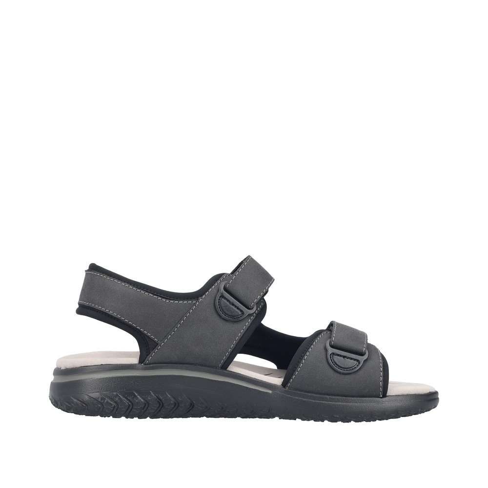 RIEKER Herren Sandale Trekking schwarz 26455-00