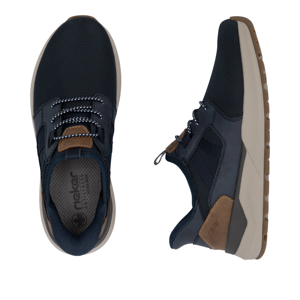 RIEKER Herren Sneaker Slipper blau 06051-14 Ready-2-Go