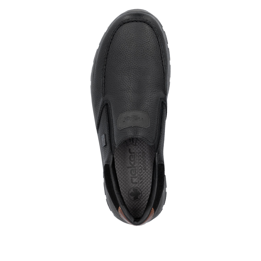 RIEKER Herren Slipper schwarz 03651-00 mit TEX