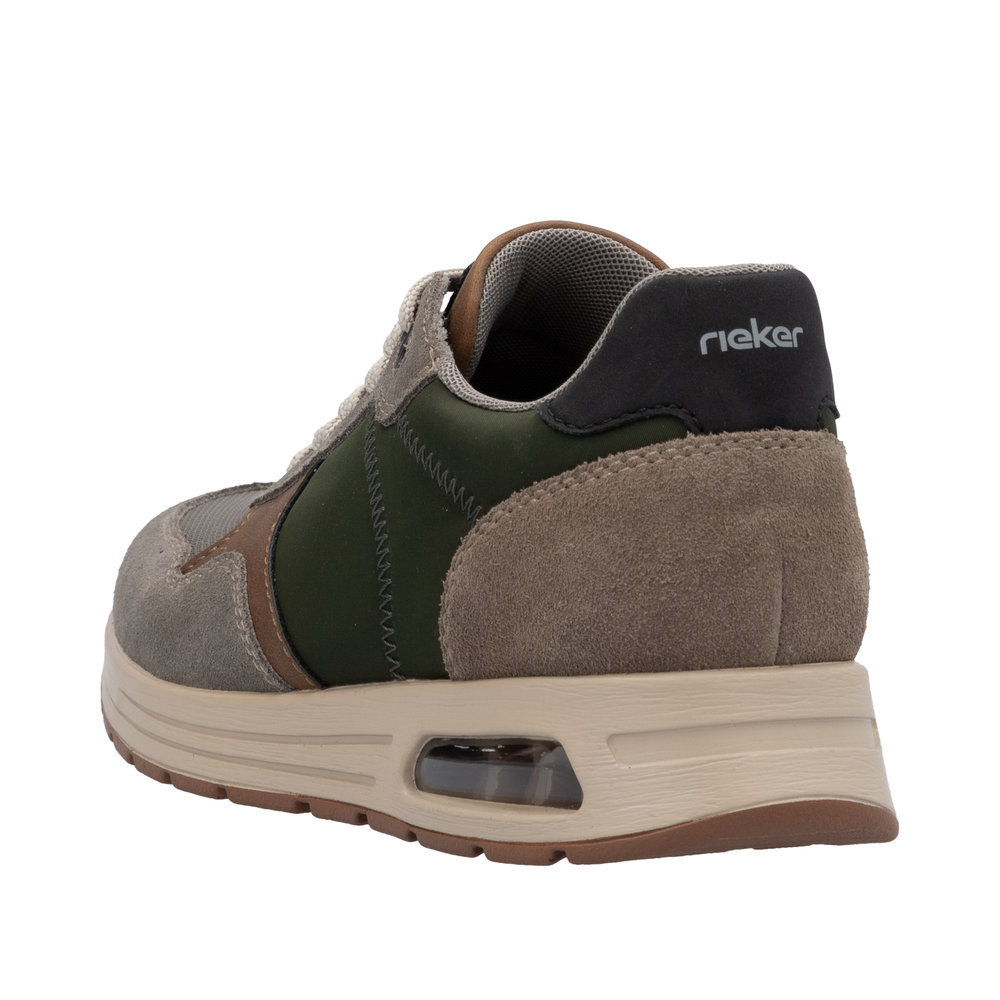RIEKER Herren Sneaker beige grün B1000-60 lose Einlage