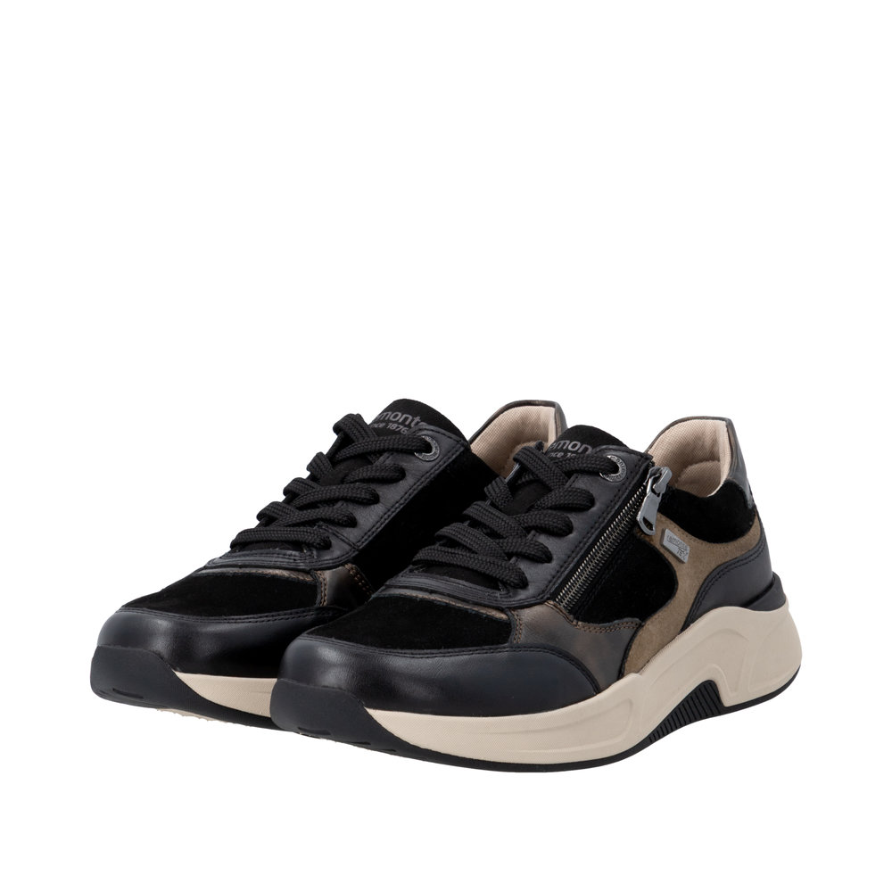 REMONTE Damen Sneaker schwarz braun D3V00-03 mit TEX