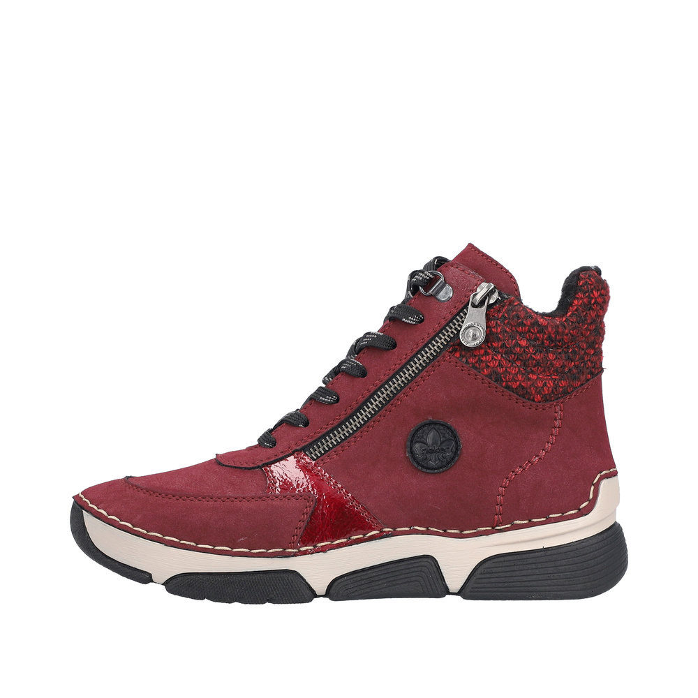 RIEKER Damen Stiefelette rot 45960-35 sportlich