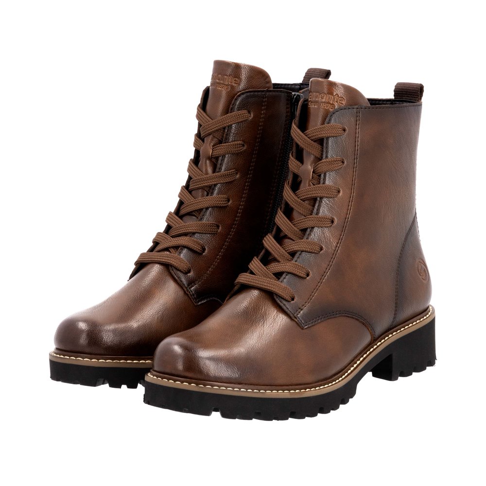 REMONTE Damen Boots Stiefelette braun D8661-24 echt Leder