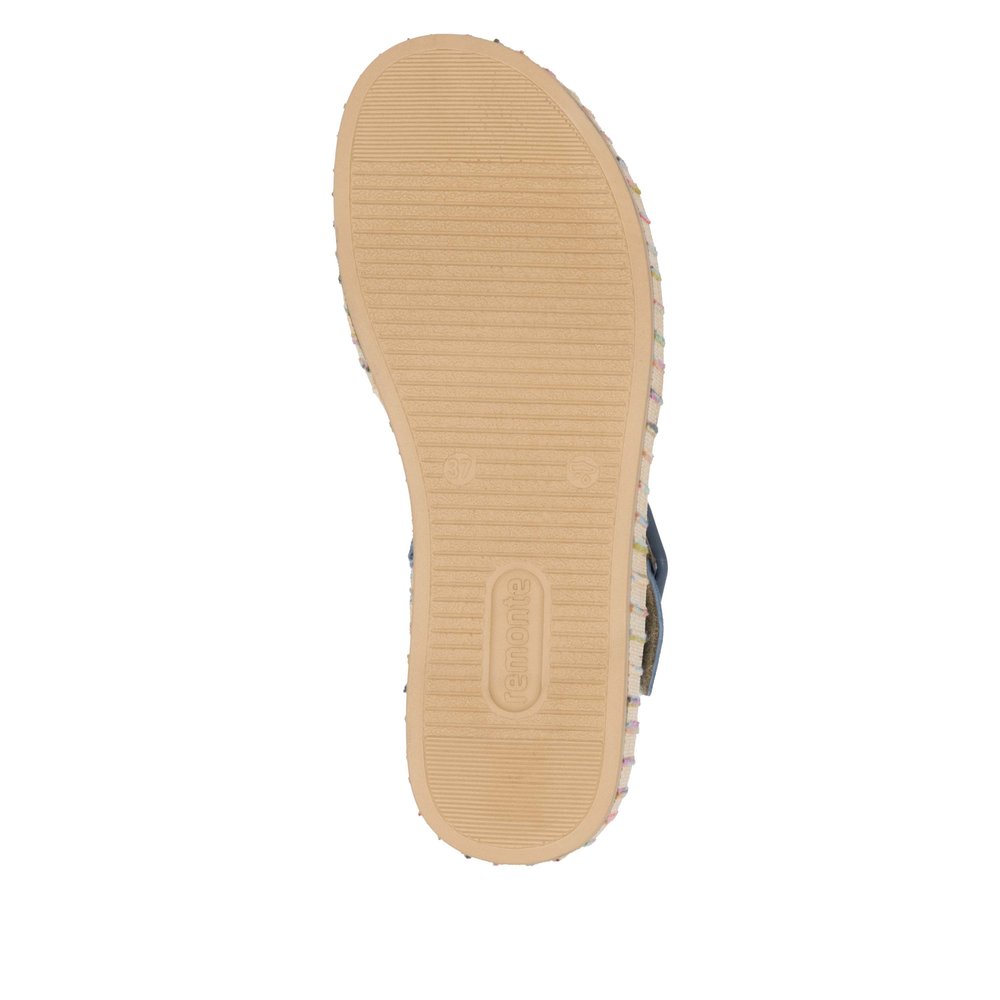 REMONTE Damen Sandale blau D1N54-12 echt Leder