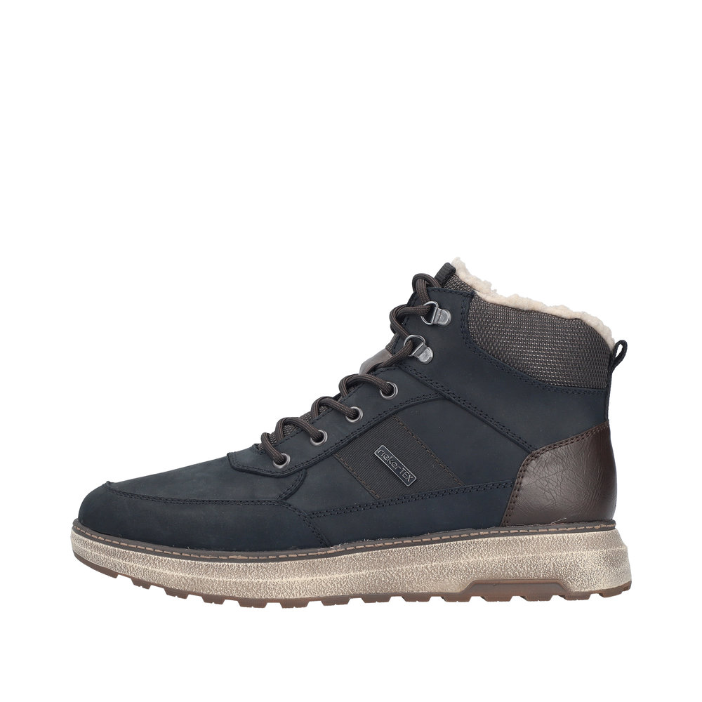 RIEKER Herren Stiefelette blau B5546-14 Leder und TEX RIEKER Herren Stiefelette blau B5546-14 Leder und TEX