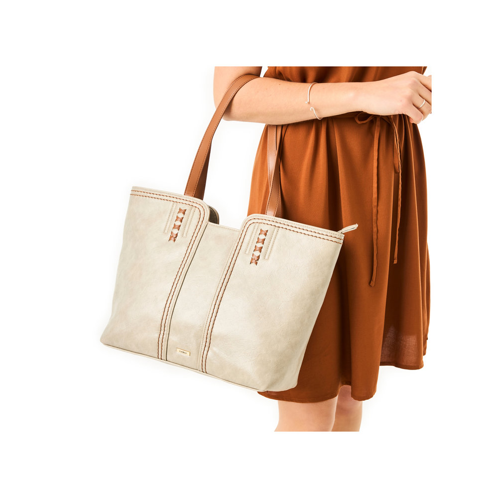 RIEKER Damen Tasche Schultertasche beige H1611-60
