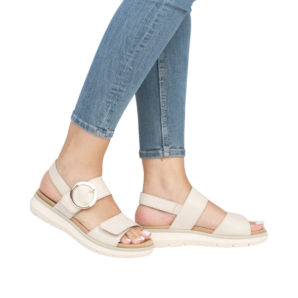 REMONTE Damen Sandale beige gold D2K50-80