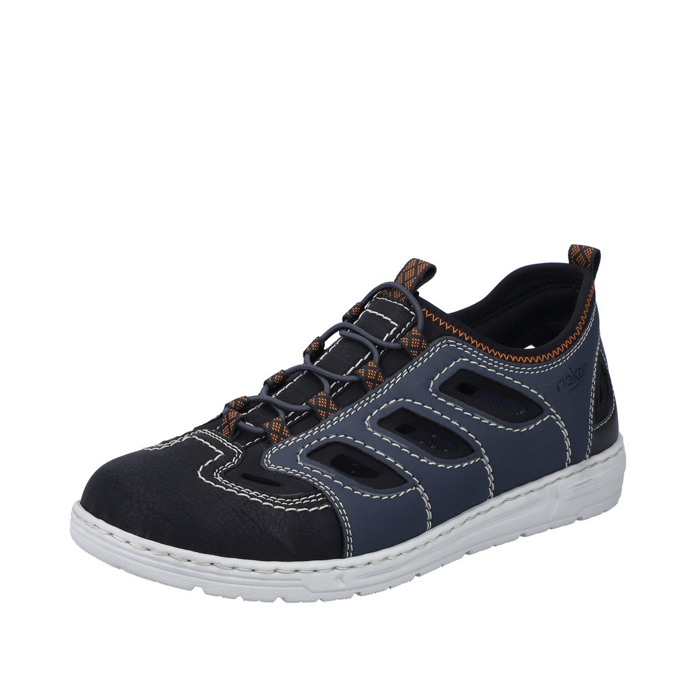 RIEKER Herren Sneaker Slipper blau 08665-14 luftig leicht