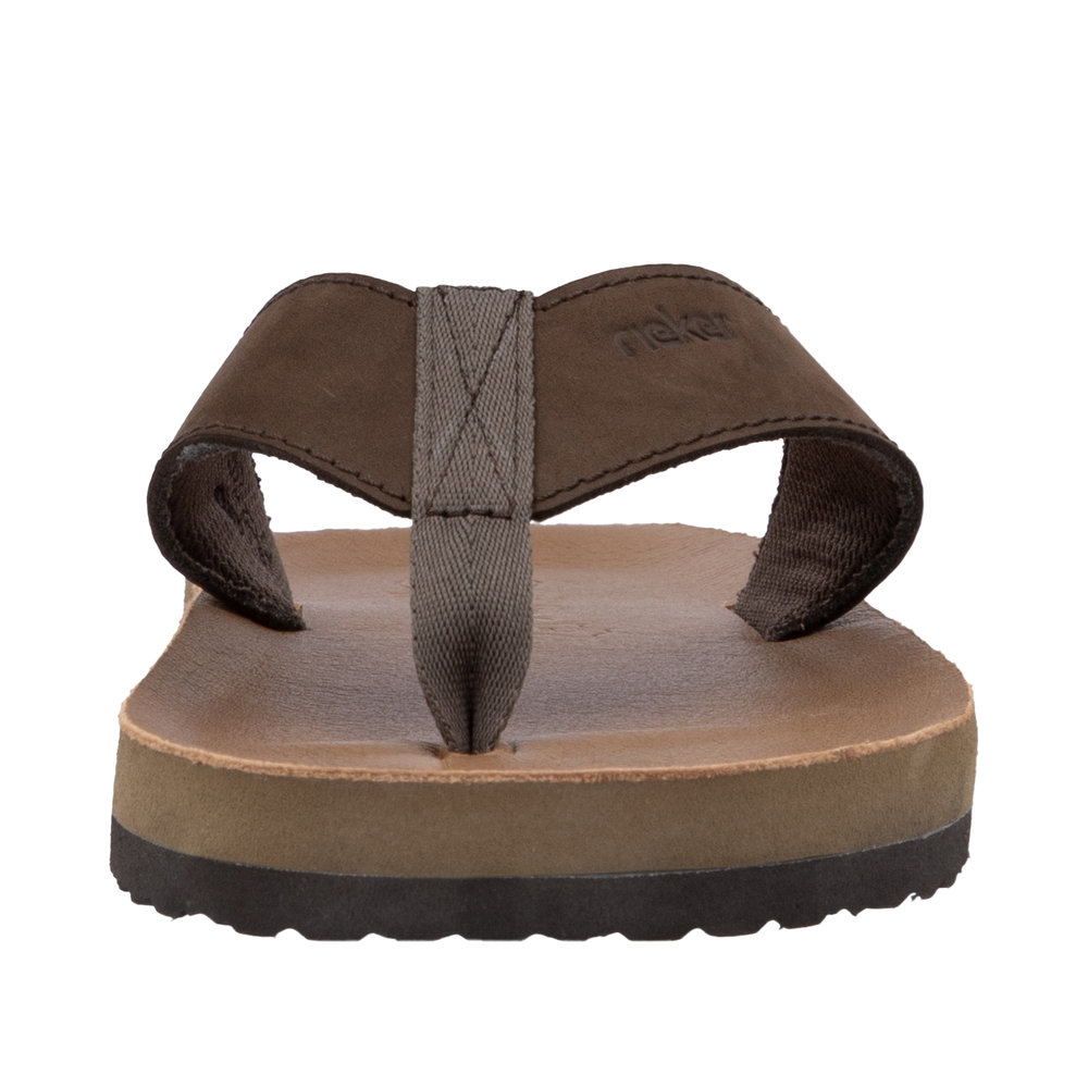 RIEKER Herren Pantolette Zehentrenner braun 20152-25 Flip Flop
