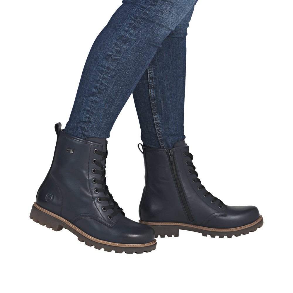 REMONTE Damen Boots Stiefelette blau D3C70-14 mit TEX