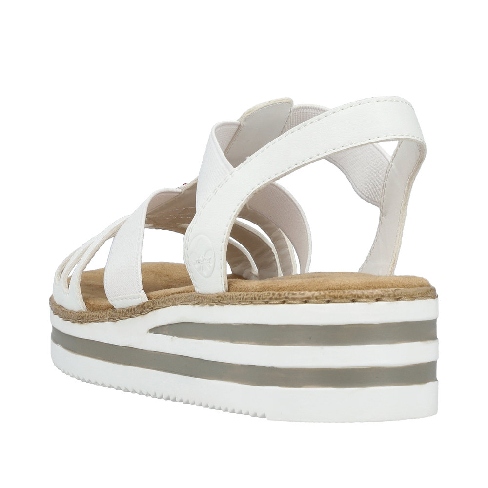 RIEKER Damen Sandale weiß V0240-80 Gummizug