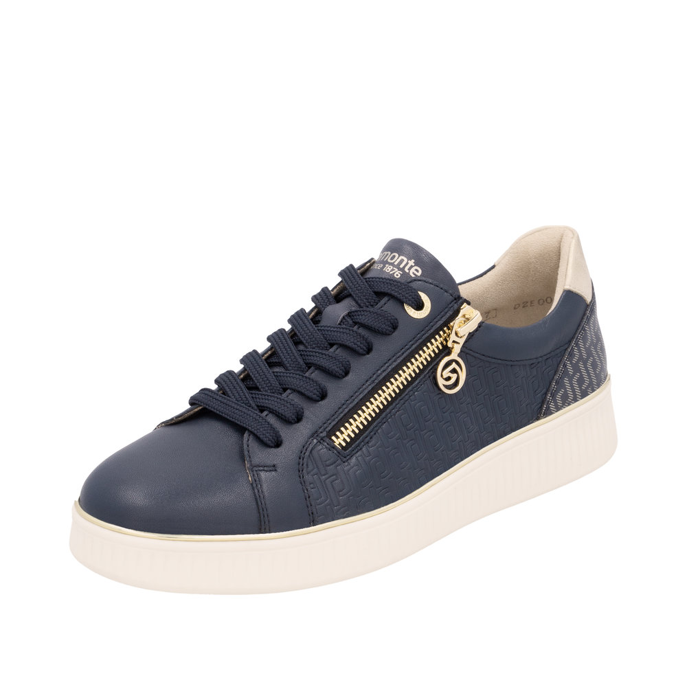 REMONTE Damen Sneaker dunkelblau gold D2E00-14