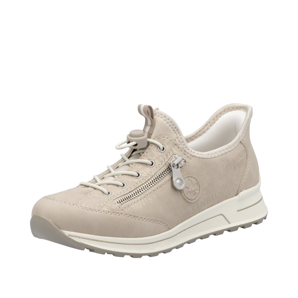 RIEKER Damen Sneaker Slipper beige N1455-62 Ready to Go