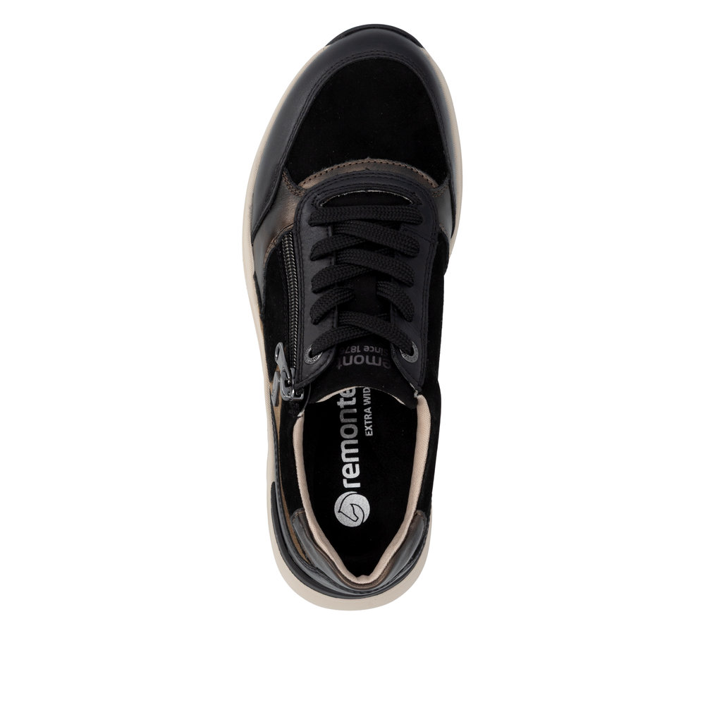 REMONTE Damen Sneaker schwarz braun D3V00-03 mit TEX REMONTE Damen Sneaker schwarz braun D3V00-03 mit TEX