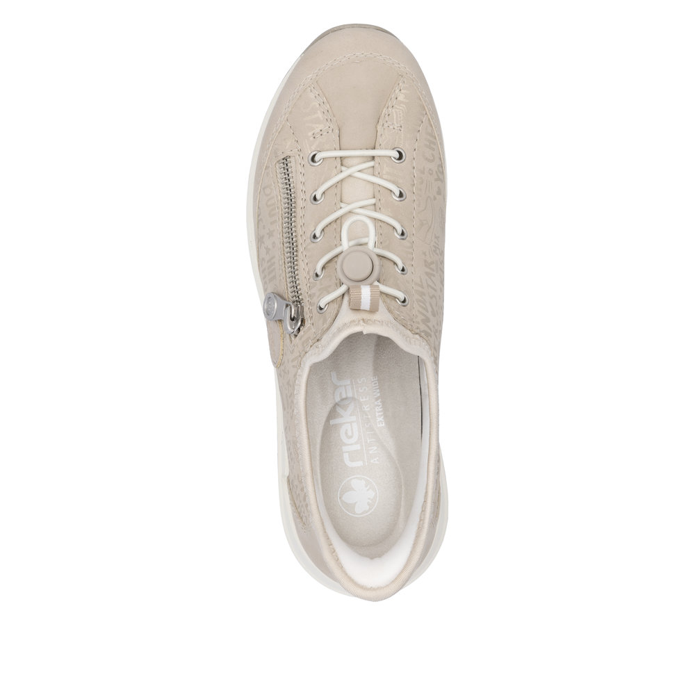 RIEKER Damen Sneaker Slipper beige N1455-62 Ready to Go