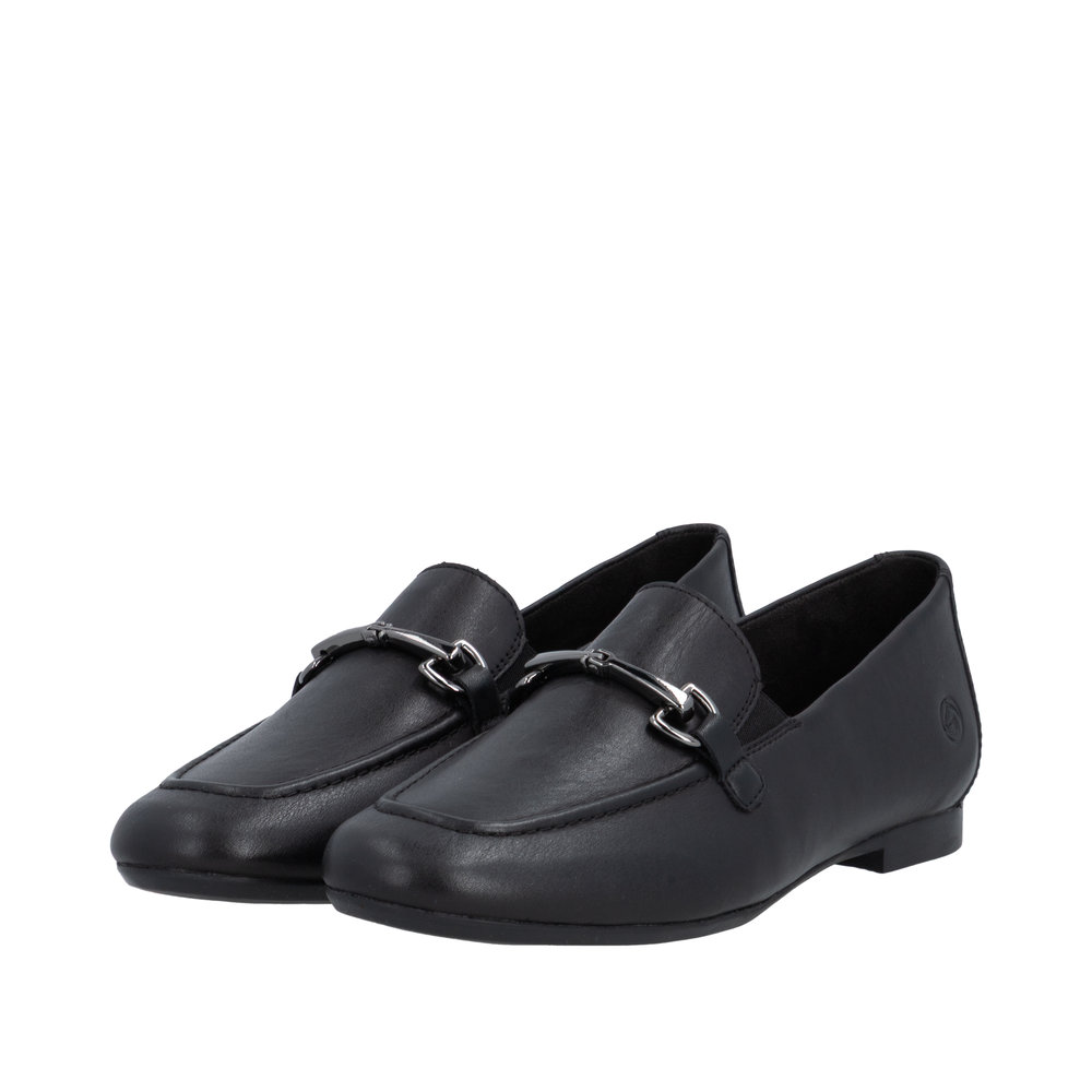 REMONTE Damen Loafer schwarz D0K13-00 Leder